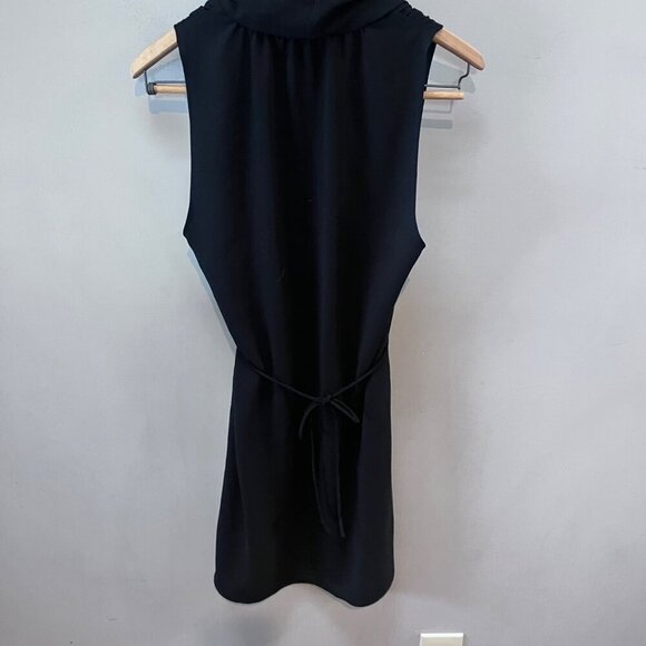 Wilfred Aritzia Sabine Faux Wrap Mini Dress Womens Black Size Medium - Picture 5 of 6